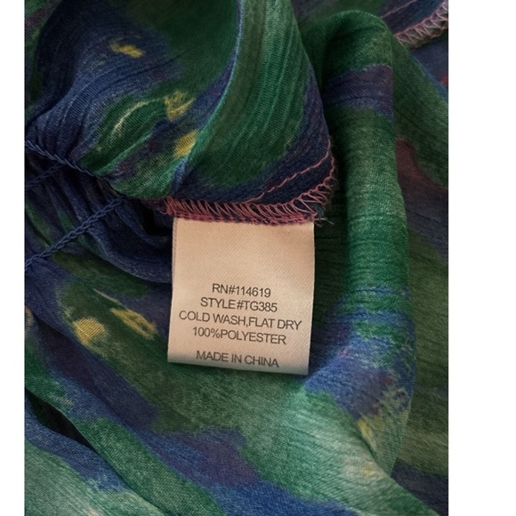 MUSHKA BY  SIENNA ROSE, Boho blouson blouse, multicolored size Large. Ruffles. - Picture 7 of 7